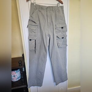 Men's Firstdown Gray Cargo Pants Size 34 X 32